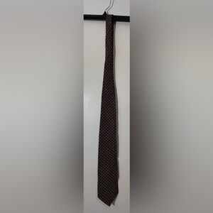 Bill Blass Classic Blue and Brown Patterned Tie